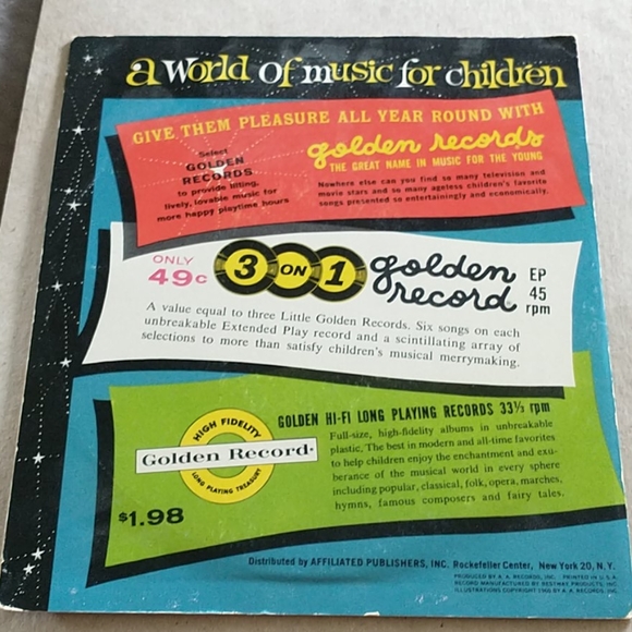 Vintage Golden Record 45 RPM Golden Nursery Songs - Picture 2 of 9